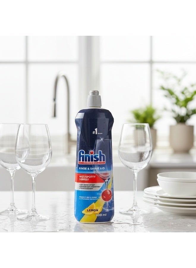 Finish Lemon Rinse & Shine Dishwasher AID 800ml - Image 3
